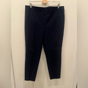 Talbots Womens Pull-On Skinny Ankle Pants Sz16 Dark Blue Stretch Cotton Blend